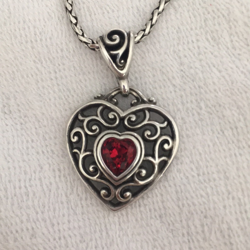 Brighton heart necklace and earrings